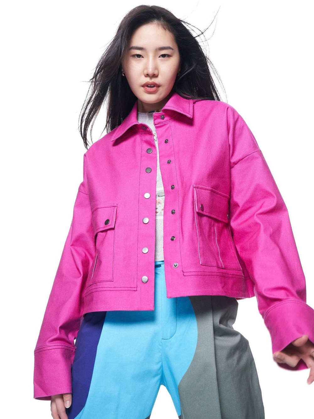 The Kit Mia Jacket in Magenta Pink Size Extra Small